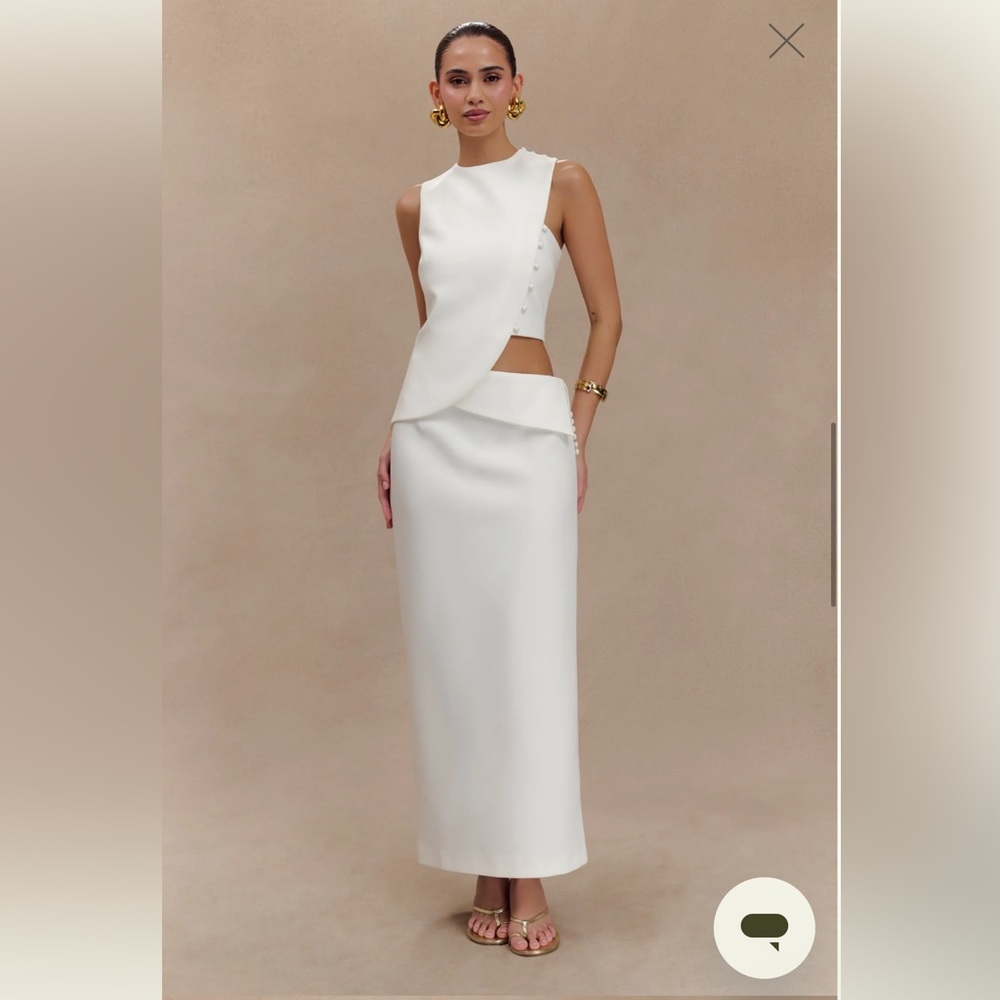 Meshki Astrid Suiting Top and Midi Skirt Set